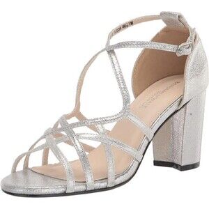 NEW Touch Ups Dyeables Sandals Lupe Silver Size 9.5M Wedding Dressy Bridesmaid